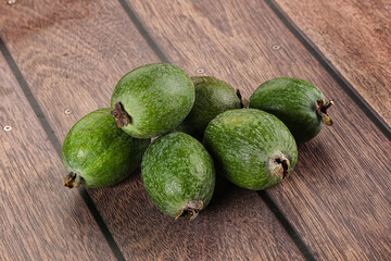 Fresh sweet juicy ripe feijoa