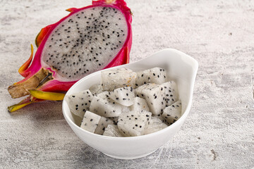 Dragon fruit Pitahaya in the bowl