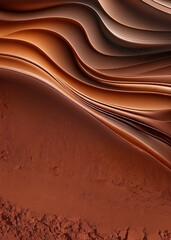 abstract background with waves, chocolate melted texture background