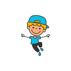 cute poses of cartoon children young