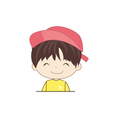 cute poses of cartoon boy band brown hair