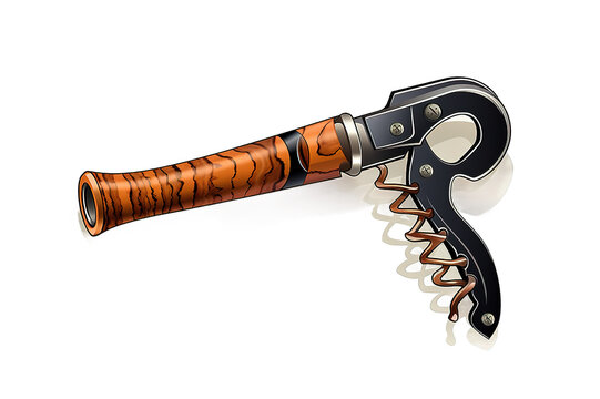 Ice climbing tool. Metal axe. Mountain icepick isolated on a Transparent background. Generative AI