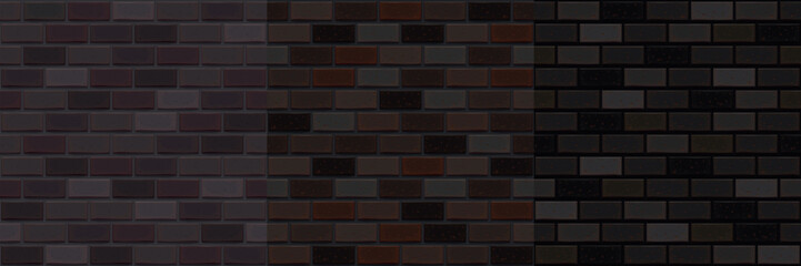 a dark brick wall seamless pattern set