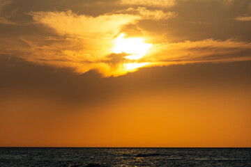 Sunset over the sea