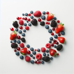 heart made of berries