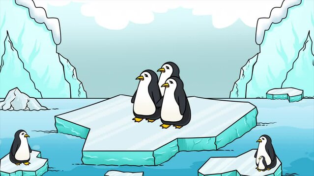 Penguins 2D Animation