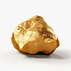 Gold stone isolated on white background