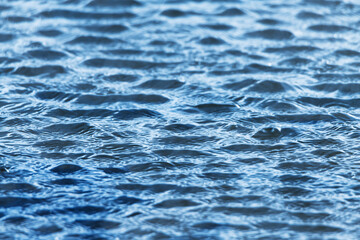 Turbulent and restless water surface.