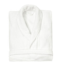 White Towelling Robe folded into square, cut out