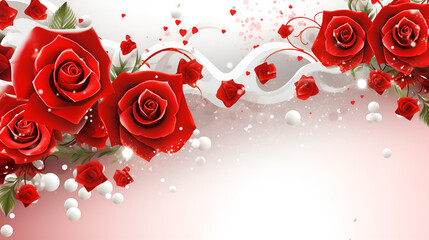 valentine background with red rose rose, roses, flower, love, flowers, valentine, wedding, bouquet, heart, card, pink, floral, gift, 