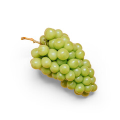 Bunch of grapes, fruit to eat, with transparent background and shadow