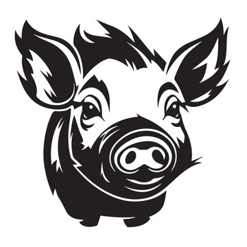 recommend clip art: Pig in cartoon, doodle style. Isolated 2d vector illustration in logo, icon style, Eps 10. AI Generative