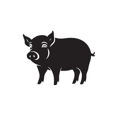 Fototapeta premium Pig in cartoon, doodle style. Isolated 2d vector illustration in logo, icon style, Eps 10. AI Generative