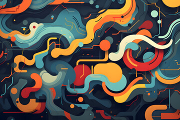 Fototapeta premium Abstract Wallpaper with Modern Colorful Pattern