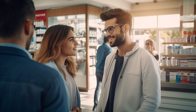 A Man And Woman Looking At Each Other