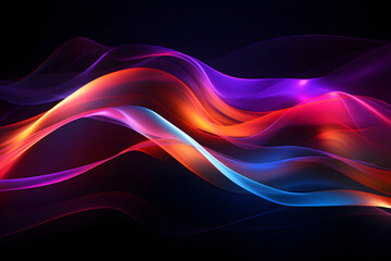 Fototapeta premium Abstract Background Neon Smoke in Motiomn