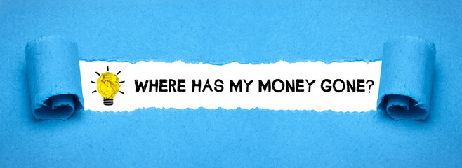 Where has my money gone?	 - obrazy, fototapety, plakaty