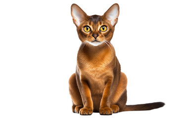 Ticked Coat Abyssinian Cat On transparent background
