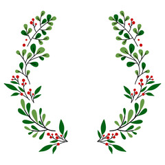 Floral wreath frame , Floral frames with leaves , Celebration Frame , Wedding frame , gift floral wreath design ,decorative wreath frame, vector illustration