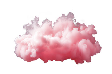 pink cloud isolated on white