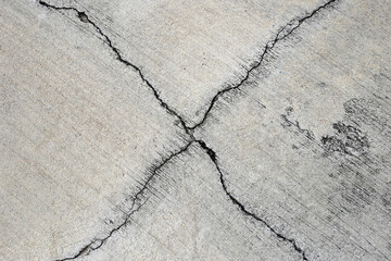 Crack concrete walkway texture background.