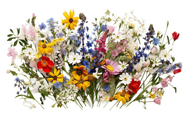 Picturesque Wildflower Arrangement On transparent background