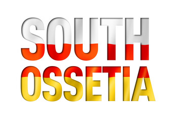 South Ossetia flag text font