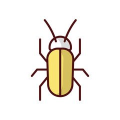 Insect icon isolate white background vector stock illustration.