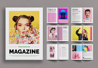 Creative Magazine Layout Design Template - obrazy, fototapety, plakaty