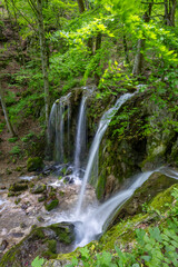 Obraz premium Hajsky waterfall, National Park Slovak Paradise, Slovakia