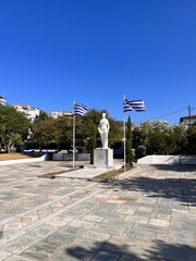 monument in Skiathos, Greece.