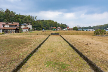 Izumo Kokubun-ji Ruin (Izumo Provincial Temple Ruin), a national historic site, in Matsue City, Shimane Prefecture, Japan