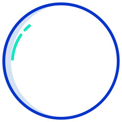 Outline color Circle Geometry Shape icon