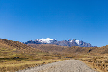 View of the Andes Mountains in the Ancash region.