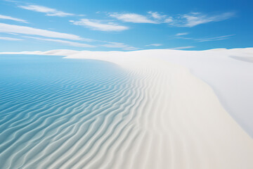 Fototapeta na wymiar A beautiful large sandbank goes into the sea