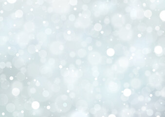 Winter Christmas Background Light Sparks Bokeh Blur Silver