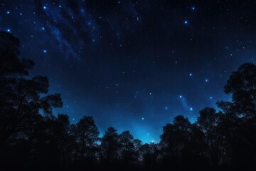 sky stars starry night blue starlight shine in dark space universe background twinkling and blinking