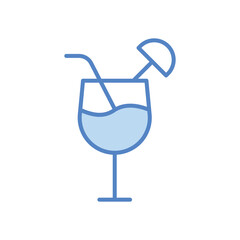 Drinks icon isolate white background vector stock illustration.