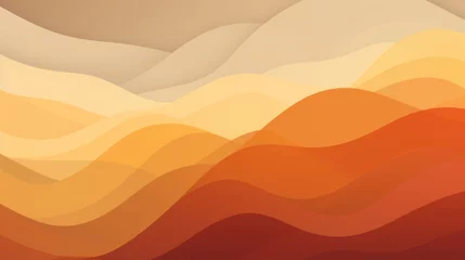 Fototapeten a minimalist abstract wavy background inspired by the colors of Thanksgiving © Yash