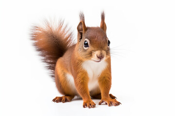 Obraz premium a squirrel is standing on a white surface