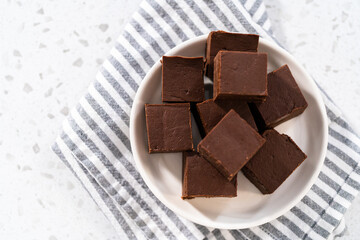 Homemade plain fudge