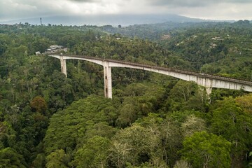 Fototapeta premium A photograph of Tukad Bangkung bridge, Bali, Indonesia