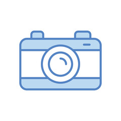 Camera  icon isolate white background vector stock illustration.