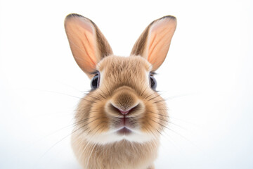 Obraz premium a brown rabbit with a white nose and ears