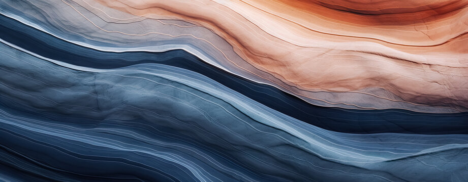 Beautiful flowing surface texture of marble effect.abstract layer sandstone art decoration background.exotic fancy nature elements for design.Horizontal banner