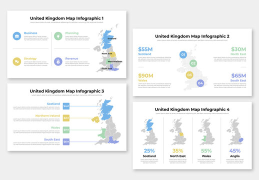 United Kingdom Map Infographic