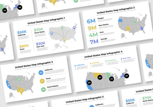 United States Map Infographic Design