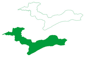 Iracema municipality (State of Roraima, Municipalities of Brazil, Federative Republic of Brazil) map vector illustration, scribble sketch Iracema map