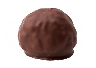 Obraz premium chocolate covered strawberry with caramel isolated on white background.