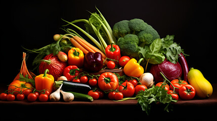 fresh vegetables on a transparent background